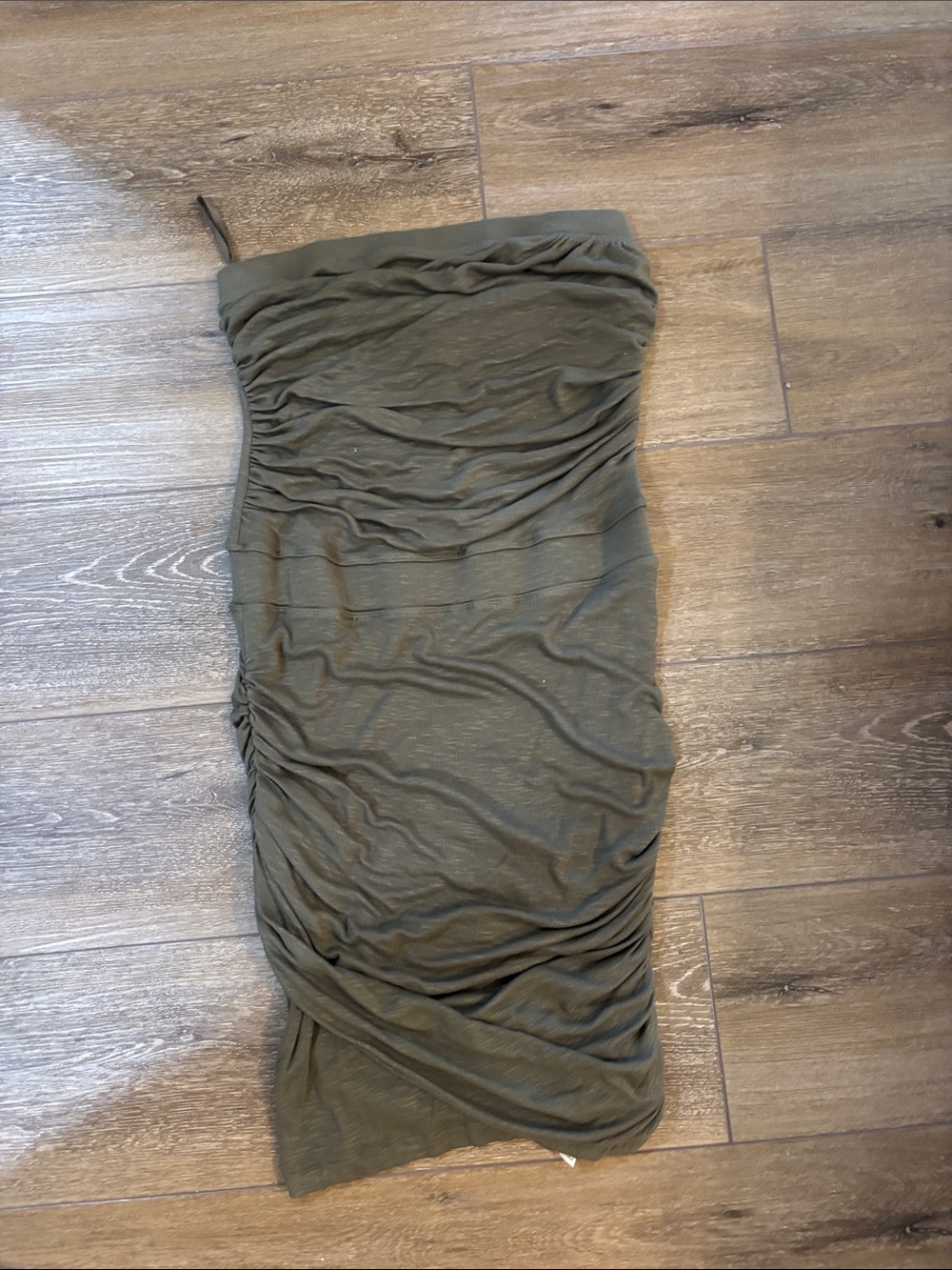 Anthropologie Olive Strapless Ruched Midi Dress XS